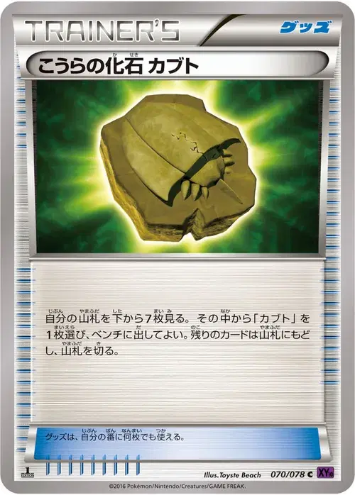 こうらの化石 カブト