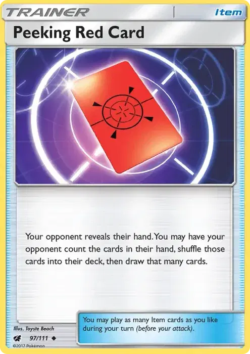 Peeking Red Card