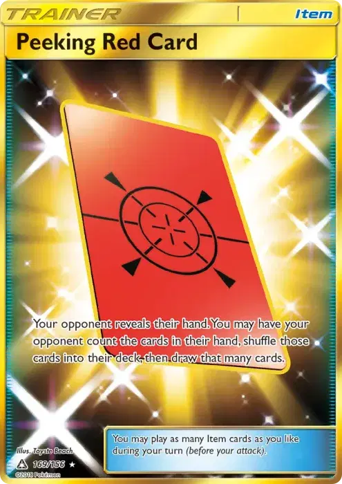 Peeking Red Card