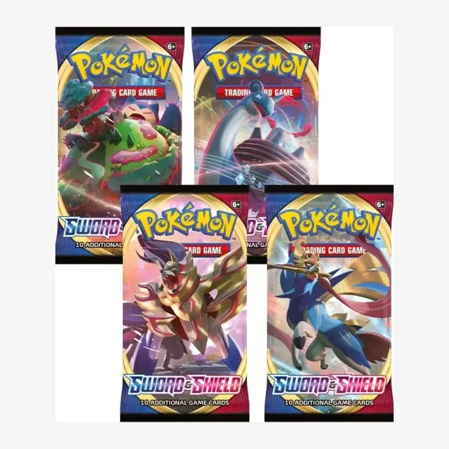 Sword and Shield Base Set Booster Pack Art Bundle [Set of 4]