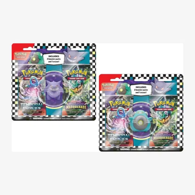 Pokemon TCG: Back to School Eraser Blister 2024 [Set of 2]