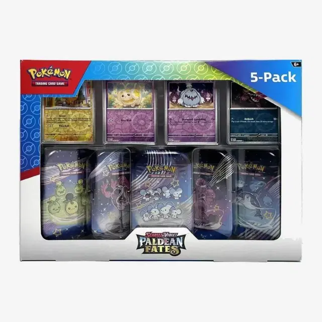 Costco Pokemon Scarlet & Violet Paldean Fates Mini Tin 5-pack