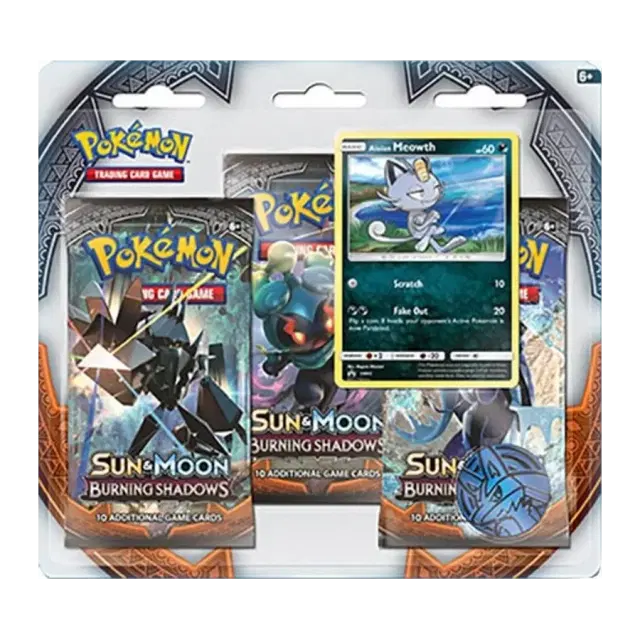Burning Shadows 3 Pack Blister [Alolan Meowth]