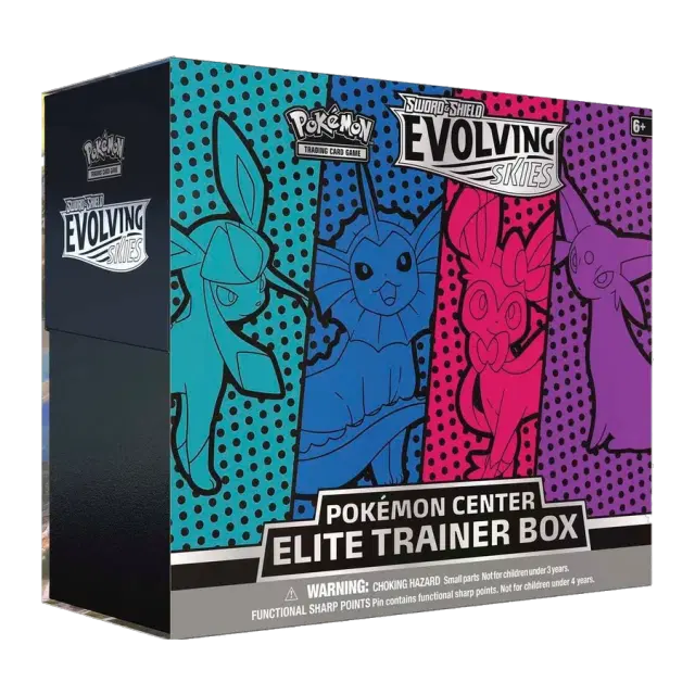 Evolving Skies Pokemon Center Elite Trainer Box [Glaceon/Vaporeon/Sylveon/Espeon] (Exclusive)