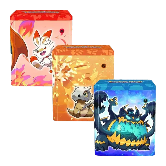 Pokemon Stacking Tins: Fighting-Fire-Darkness [Set of 3]