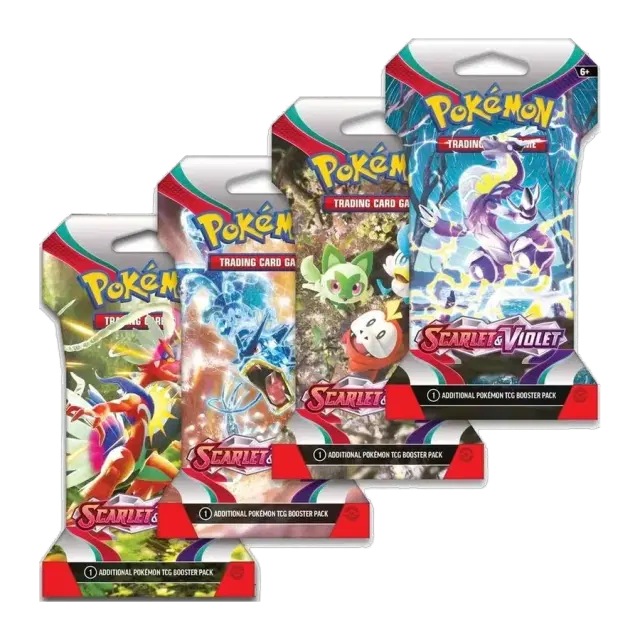 Scarlet & Violet Sleeved Booster Pack Art Bundle [Set of 4]