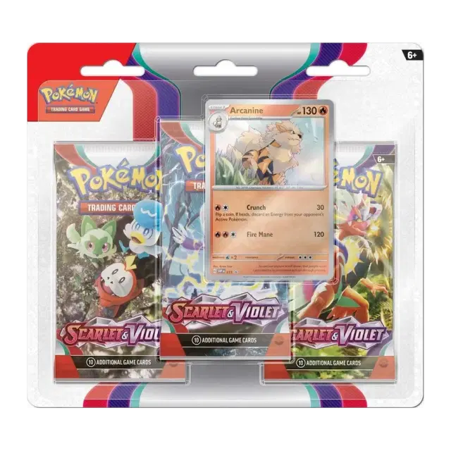Scarlet & Violet 3 Pack Blister [Arcanine]