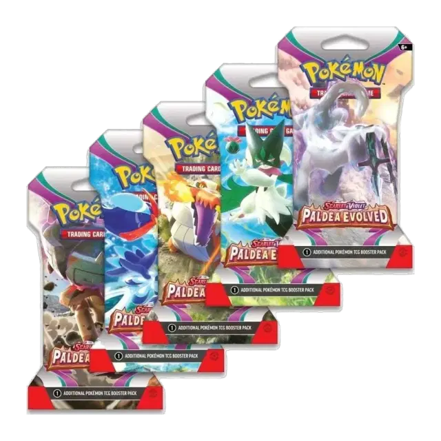 Paldea Evolved Sleeved Booster Pack Art Bundle [Set of 5]
