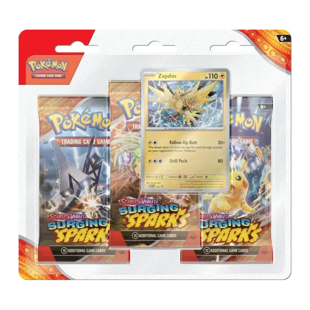 Surging Sparks 3 Pack Blisters [Zapdos]