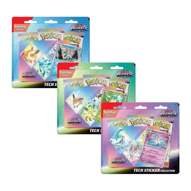 Prismatic Evolutions Tech Sticker Collection [Set of 3]