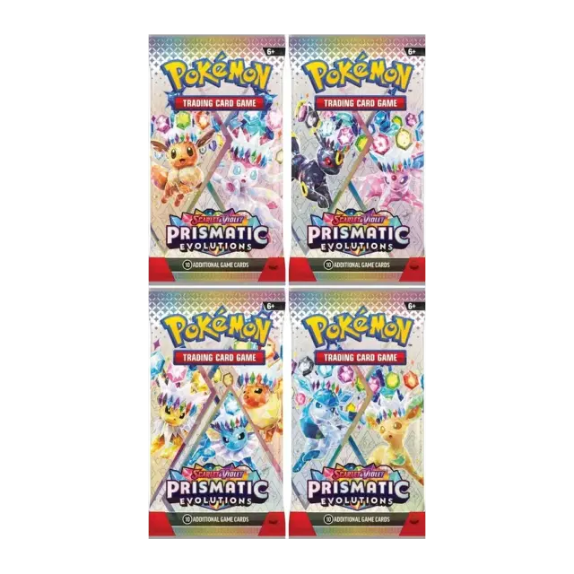 Prismatic Evolutions Booster Pack Art Bundle [Set of 4]