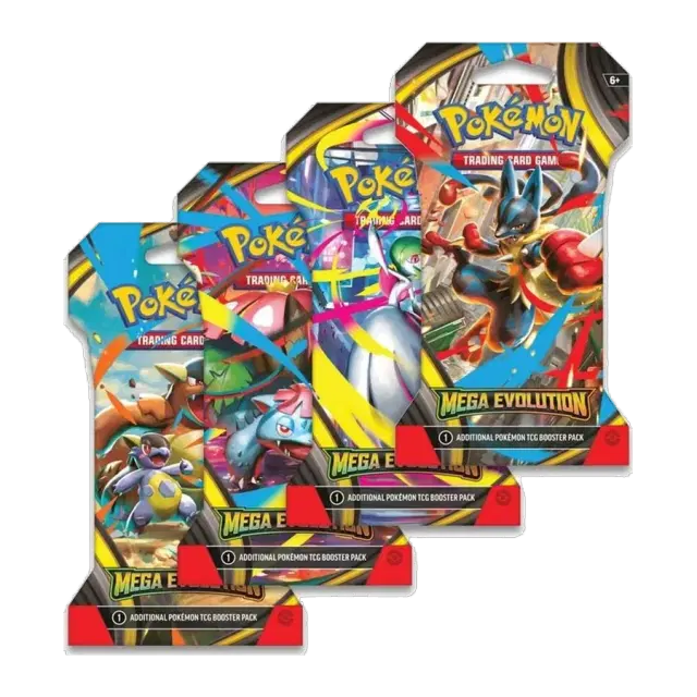 Mega Evolution Sleeved Booster Pack Art Bundle [Set of 4]