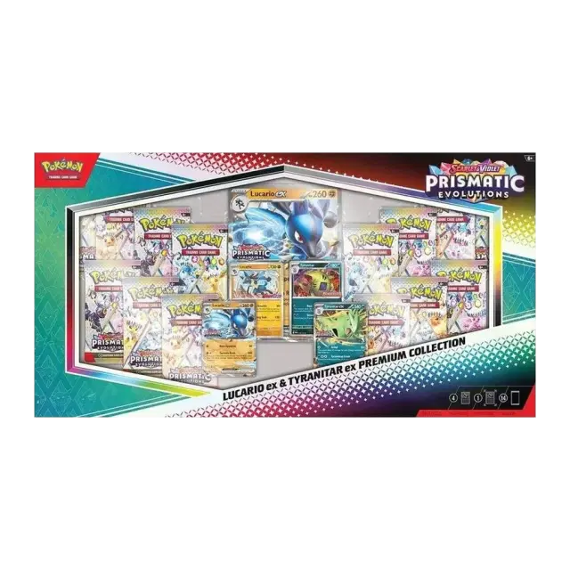 Prismatic Evolutions Lucario ex & Tyranitar ex Premium Collection (Sam's Club)