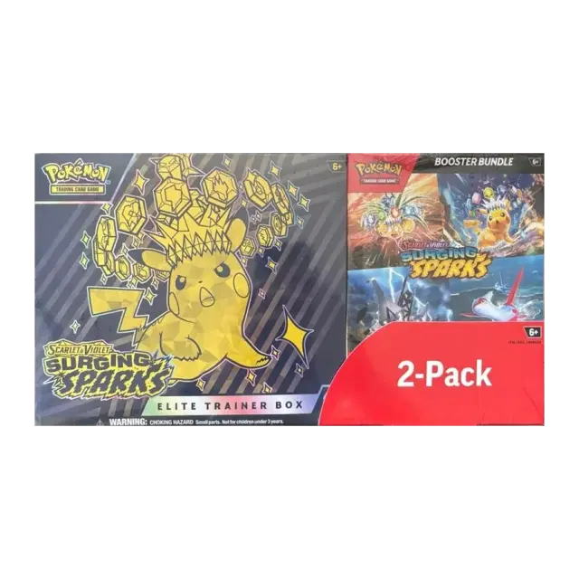 Costco Pokemon Surging Sparks 2-Pack Trainer Box and Booster Bundle