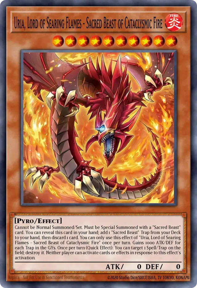 Uria, Lord of Searing Flames - Sacred Beast of Cataclysmic Fire