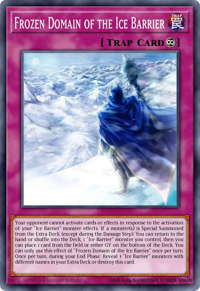 Frozen Domain of the Ice Barrier