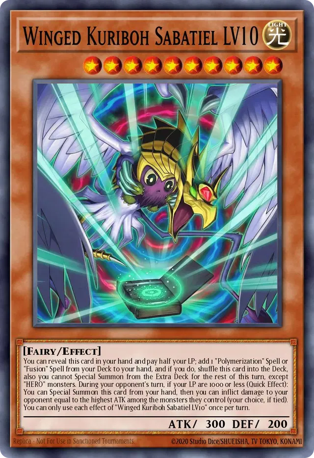 Winged Kuriboh Sabatiel LV10
