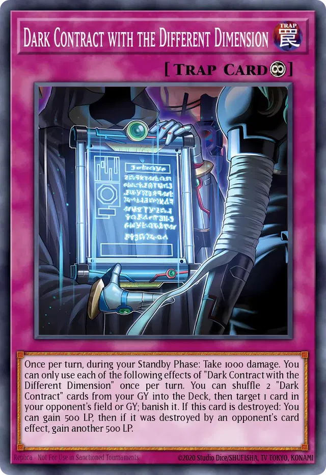 Dark Contract with the Different Dimension