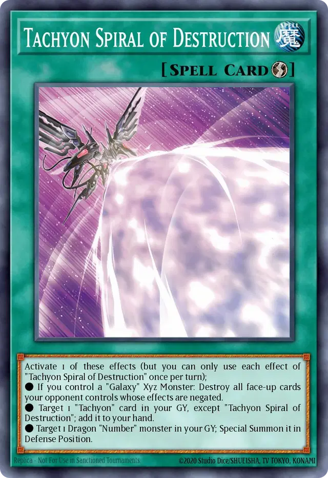 Tachyon Spiral of Destruction