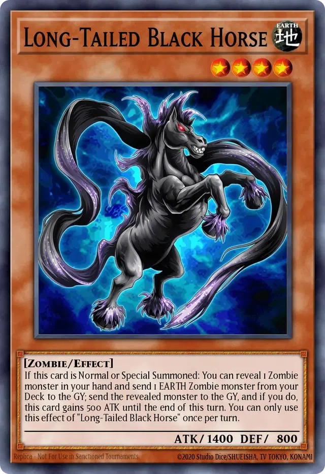 Long-Tailed Black Horse